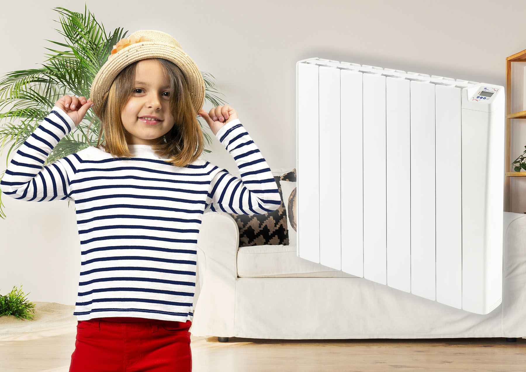 Radiateur électrique à inertie sèche céramique TRADITION PLUS blanc - 2000W  